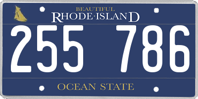 RI license plate 255786