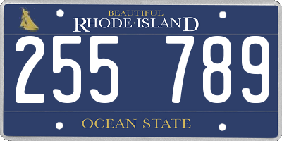 RI license plate 255789