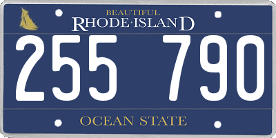 RI license plate 255790