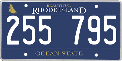RI license plate 255795