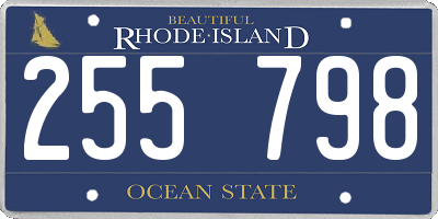 RI license plate 255798