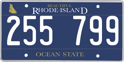 RI license plate 255799