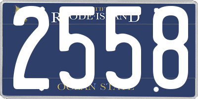 RI license plate 2558