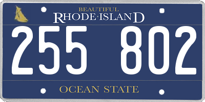 RI license plate 255802