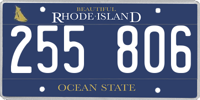 RI license plate 255806