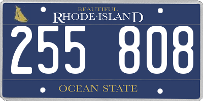 RI license plate 255808