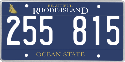 RI license plate 255815