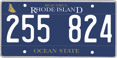RI license plate 255824