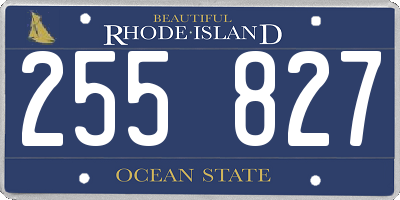 RI license plate 255827