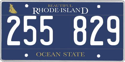 RI license plate 255829