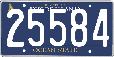RI license plate 25584