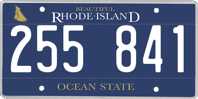 RI license plate 255841