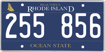 RI license plate 255856