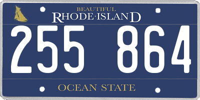 RI license plate 255864