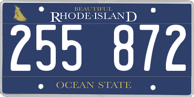 RI license plate 255872