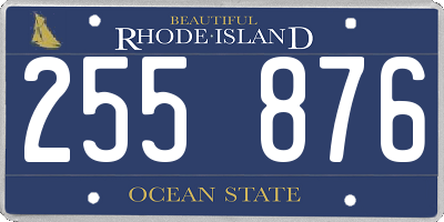 RI license plate 255876