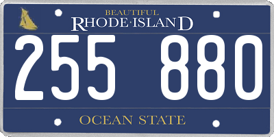 RI license plate 255880