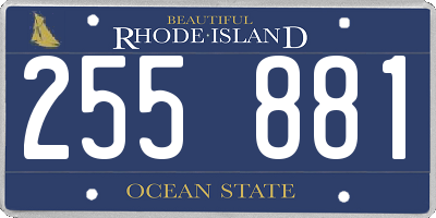 RI license plate 255881