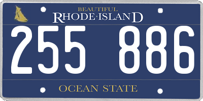 RI license plate 255886