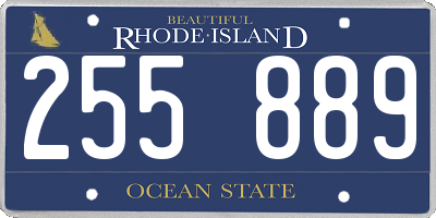 RI license plate 255889