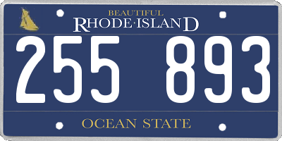 RI license plate 255893