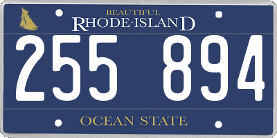 RI license plate 255894