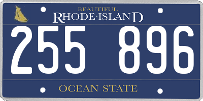 RI license plate 255896