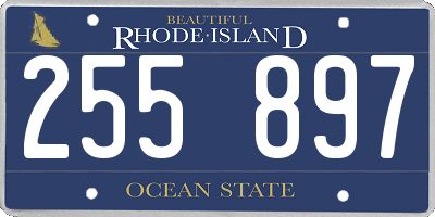 RI license plate 255897