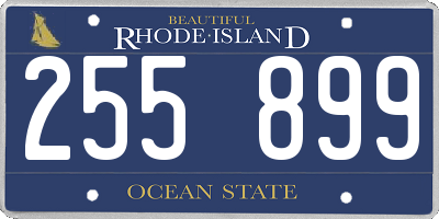 RI license plate 255899
