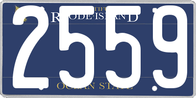 RI license plate 2559