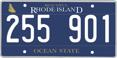 RI license plate 255901