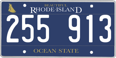 RI license plate 255913