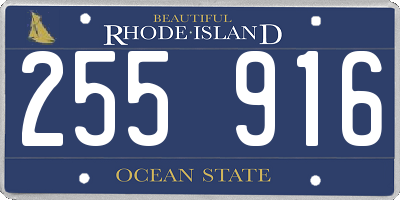 RI license plate 255916