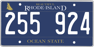 RI license plate 255924