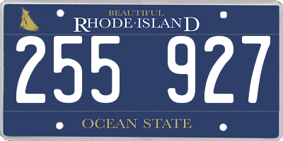 RI license plate 255927