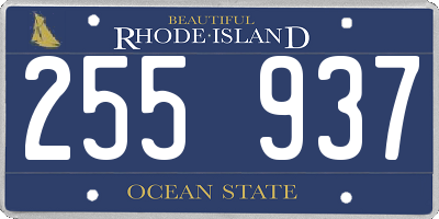 RI license plate 255937
