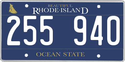 RI license plate 255940