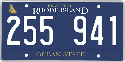 RI license plate 255941