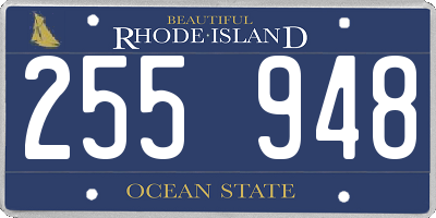 RI license plate 255948