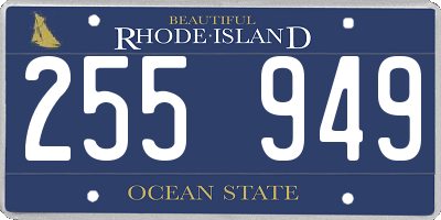 RI license plate 255949