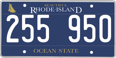 RI license plate 255950