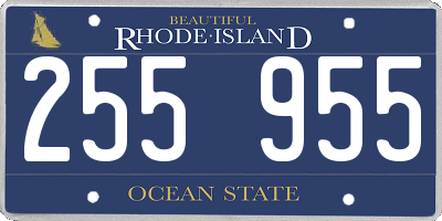 RI license plate 255955