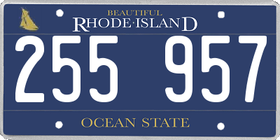 RI license plate 255957