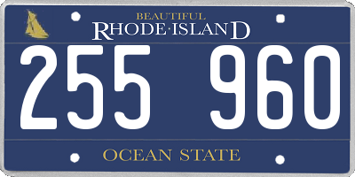 RI license plate 255960