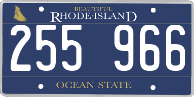 RI license plate 255966
