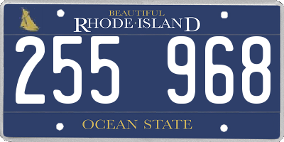 RI license plate 255968
