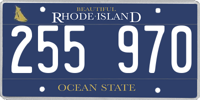 RI license plate 255970
