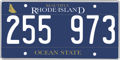 RI license plate 255973