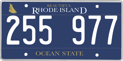 RI license plate 255977