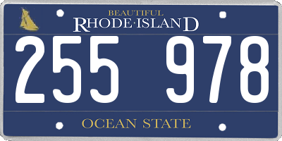 RI license plate 255978
